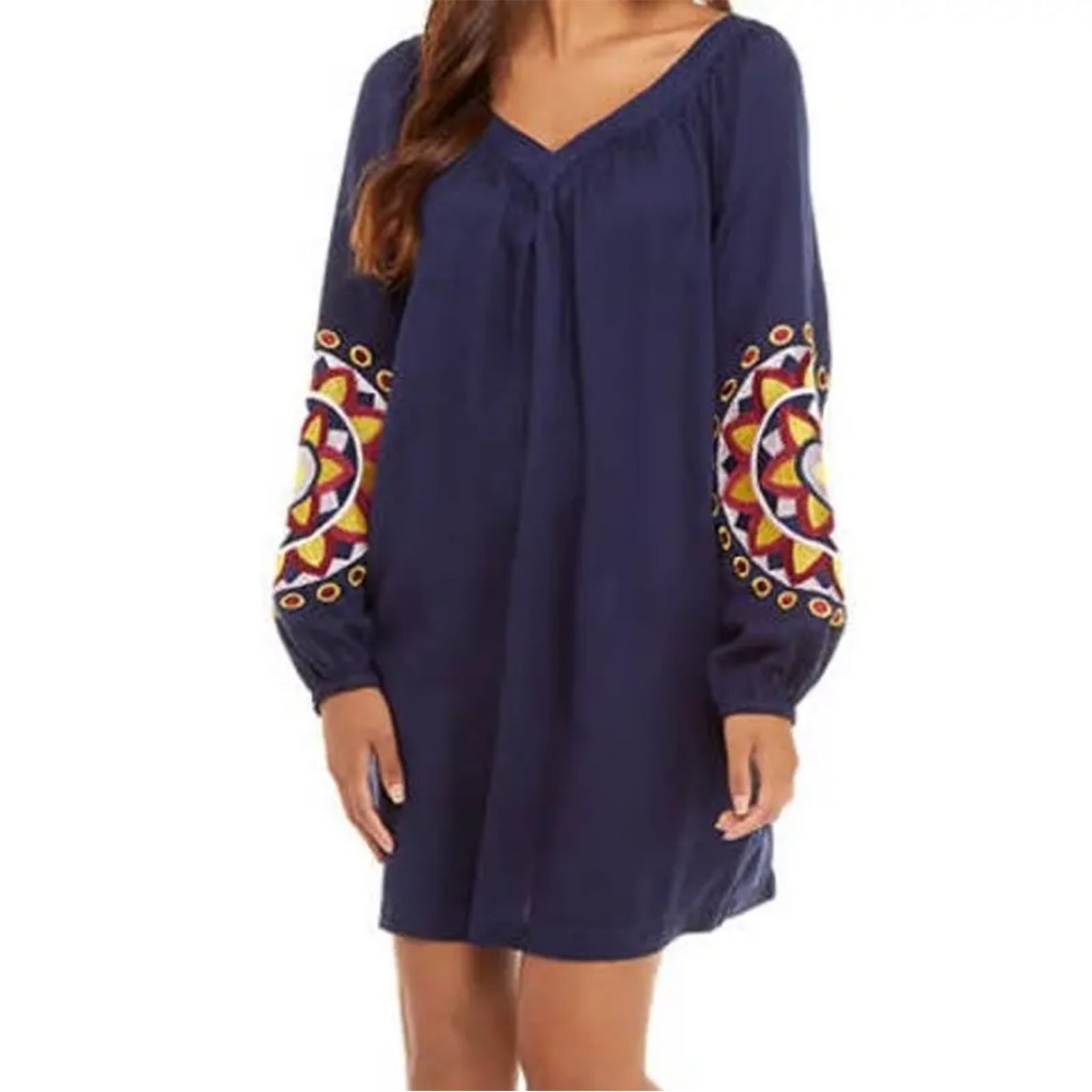 Crown & Ivy  embroidered dress